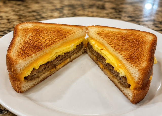 Breakfast Sandwich Only.