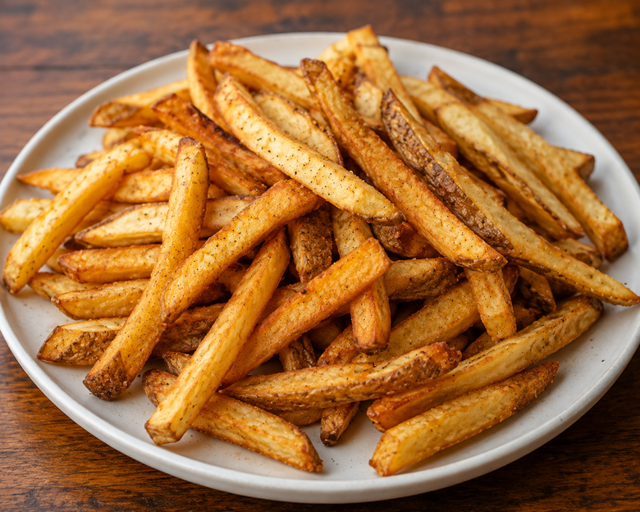 Hand Cut Fries.